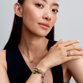 Pandora Timeless Sparkling Huggie rengaskorvakorut, keltakullattu, 263015C01