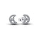 Pandora Timeless Sparkling Moon Stud Earrings, Silver, 294257C01