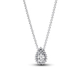 Pandora Timeless Sparkling Pear Halo kaulakoru, hopea, 392832C01-45
