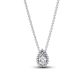 Pandora Timeless Sparkling Pear Halo kaulakoru, hopea, 392832C01-45