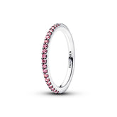 Pandora Timeless Sparkling Pink Band sormus, hopea, 192999C02