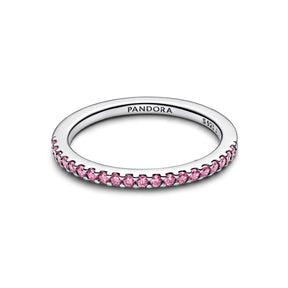 Pandora Timeless Sparkling Pink Band sormus, hopea, 192999C02
