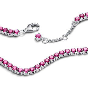 Pandora Timeless Sparkling Pink Tennis rannekoru, hopea, 591469C04