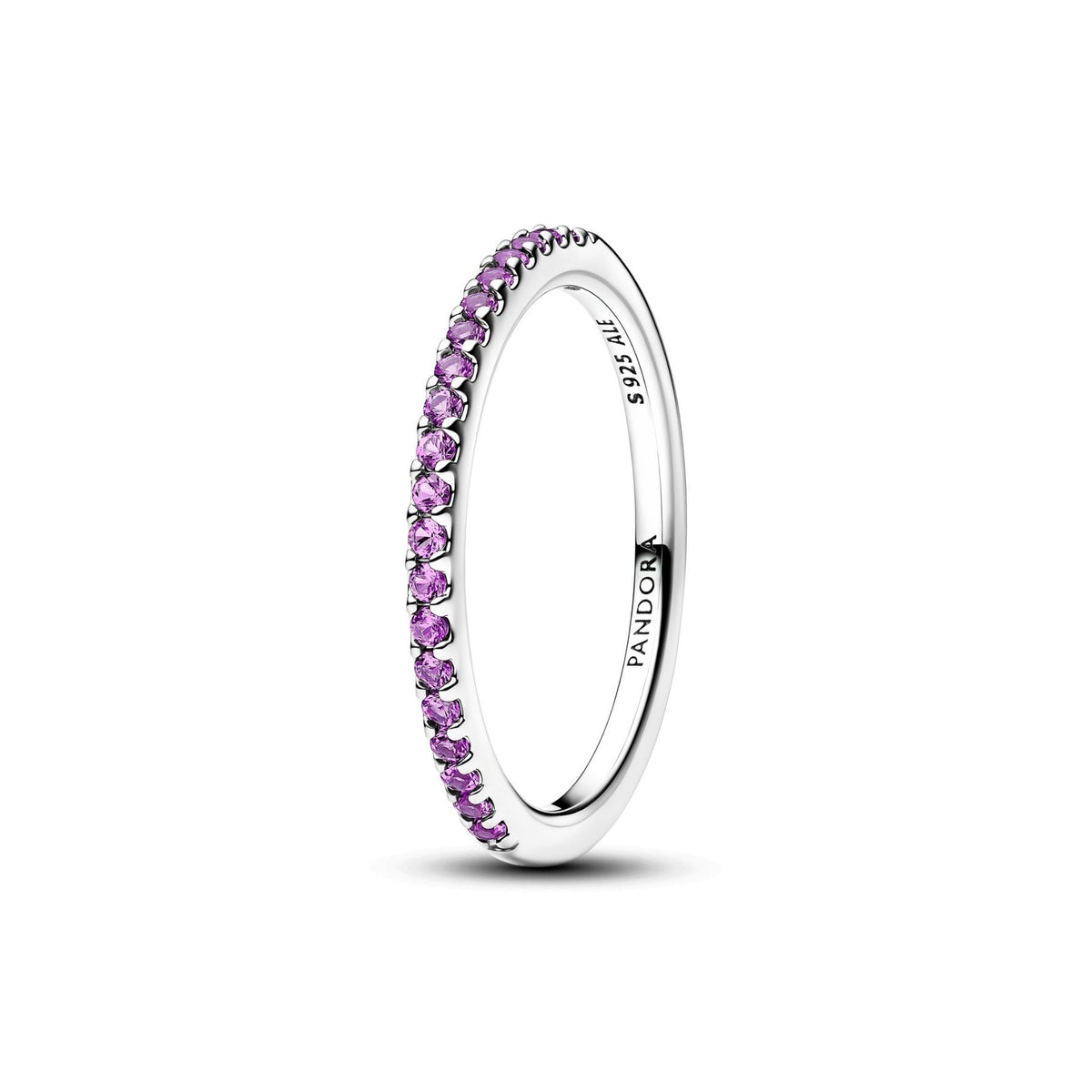 Pandora Timeless Sparkling Purple Half-Eternity Band sormus, hopeaa, 192999C04