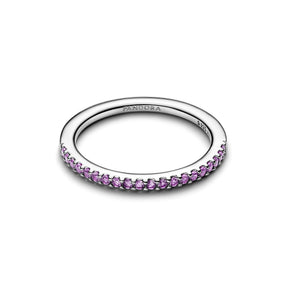 Pandora Timeless Sparkling Purple Half-Eternity Band sormus, hopeaa, 192999C04