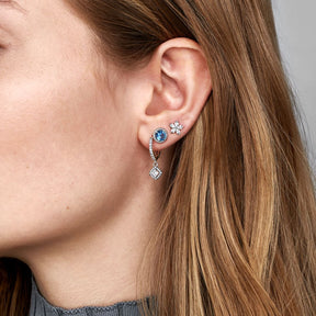 Pandora Timeless Sparkling Snowflake tappikorvakorut, hopea, 299239C01