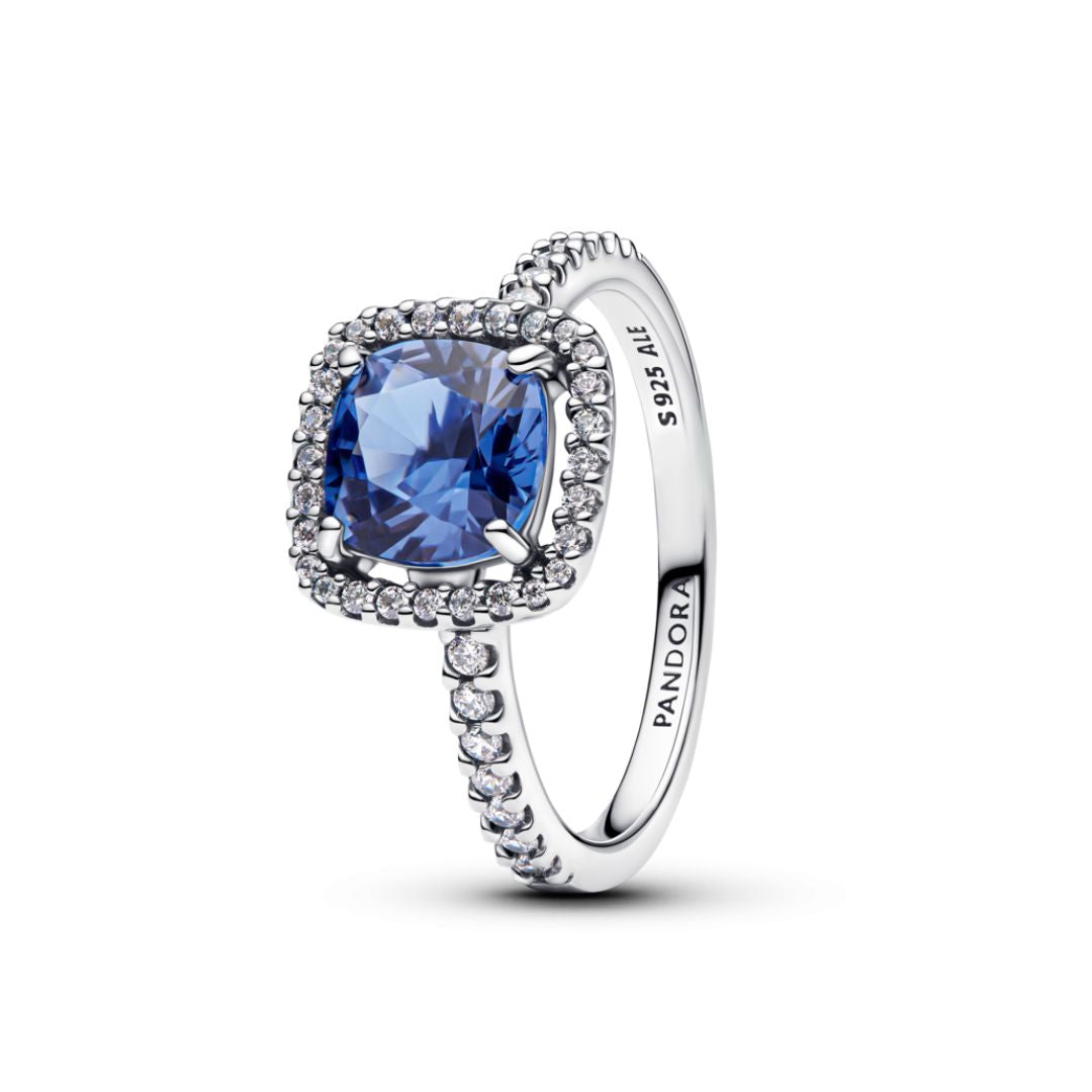 Pandora Timeless Sparkling Square Halo sormus, hopea, 193550C01