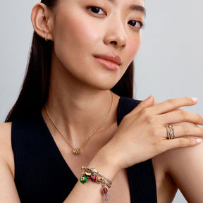 Pandora Timeless Sparkling Wave sormus, keltakullattu, 162539C01
