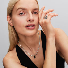 Pandora Timeless Sparkling Wishbone sormus, hopea, 196316CZ