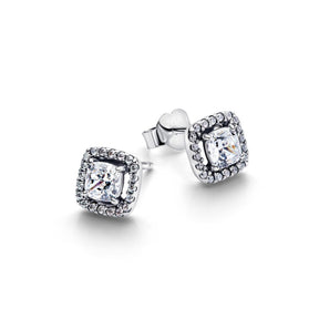 Pandora Timeless Square Sparkle Halo tappikorvakorut, hopea, 293551C02