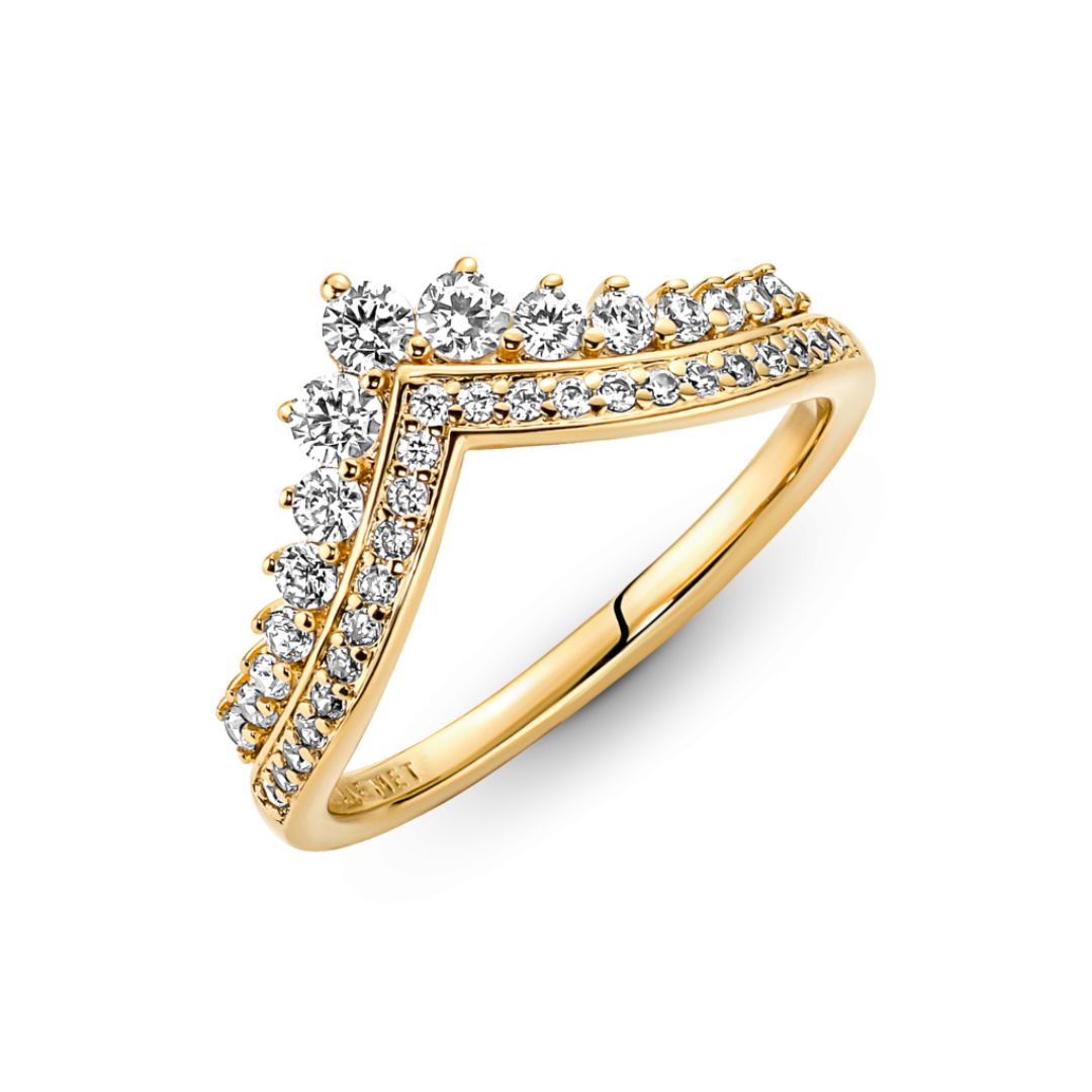 Pandora Timeless Wish Tiara sormus, keltakullattu, 167736C01