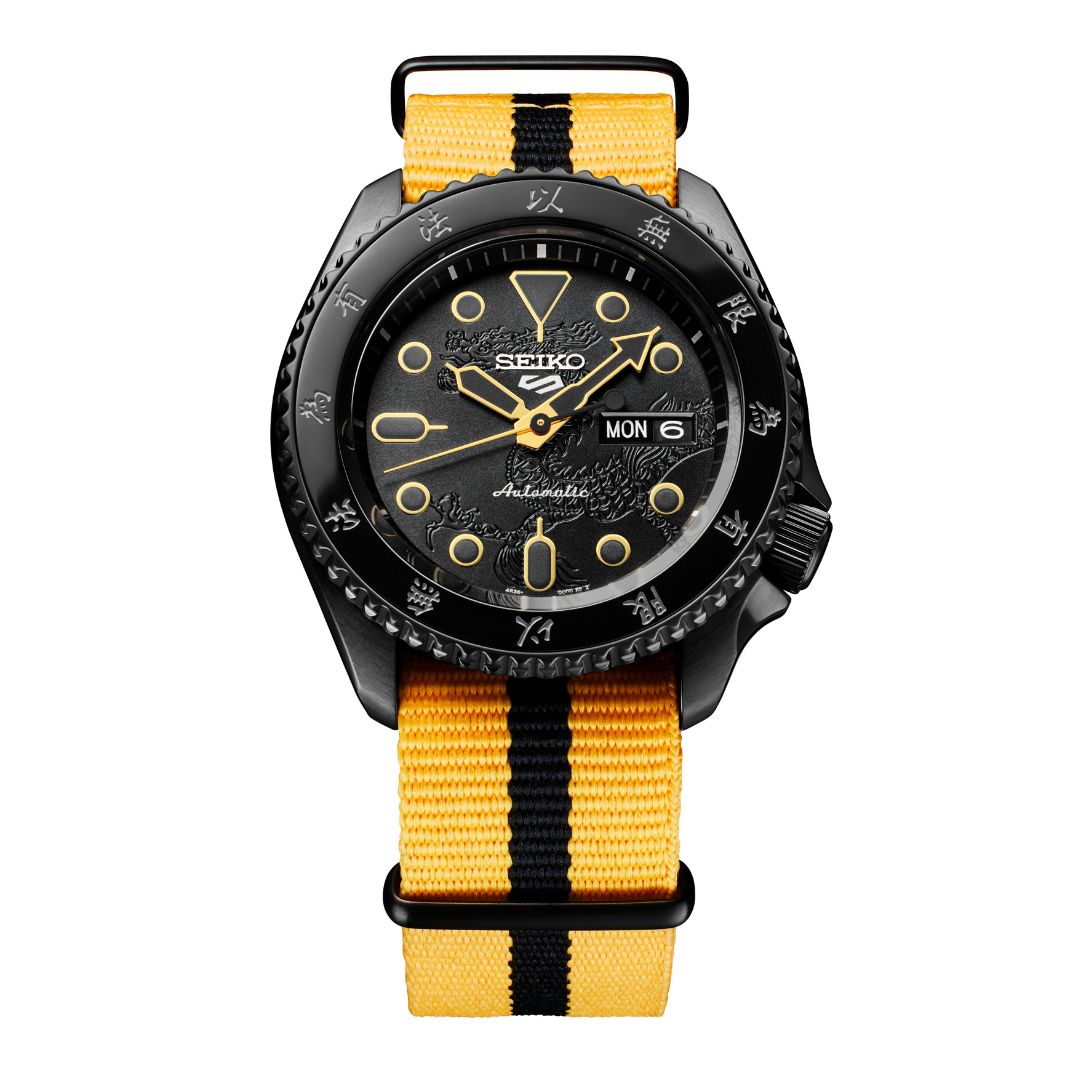 Seiko 5 Sports 55th Anniversary Bruce Lee Limited Edition rannekello, SRPK39K1