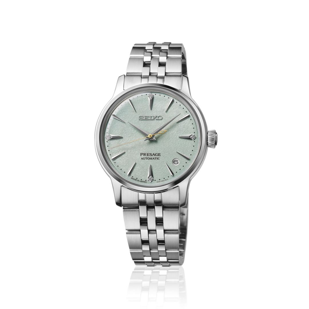 Seiko Presage Cocktail Time SRPL63J1 Frozen Mojito Diamond rannekello