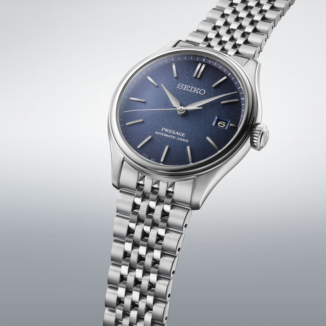 Seiko Presage SPB525J1 Classic Series miesten rannekello, sininen kellotaulu