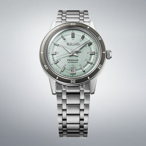 Seiko Presage SRPL71J1 Style 60’s miesten rannekello vihreällä taululla