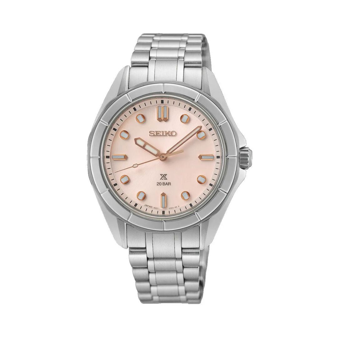 Seiko Prospex Marine Sports Shell Pink rannekello SUR597J1