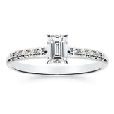 Silván Charlotte Emerald timanttisormus 0,60ct, valkokultaa, Silván vihkisormukset