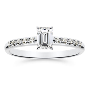 Silván Charlotte Emerald timanttisormus 0,60ct, valkokultaa, Silván vihkisormukset