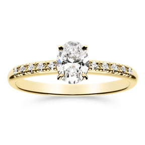 Silván Charlotte Ovaali timanttisormus 0,60ct, keltakultaa, Silván vihkisormukset