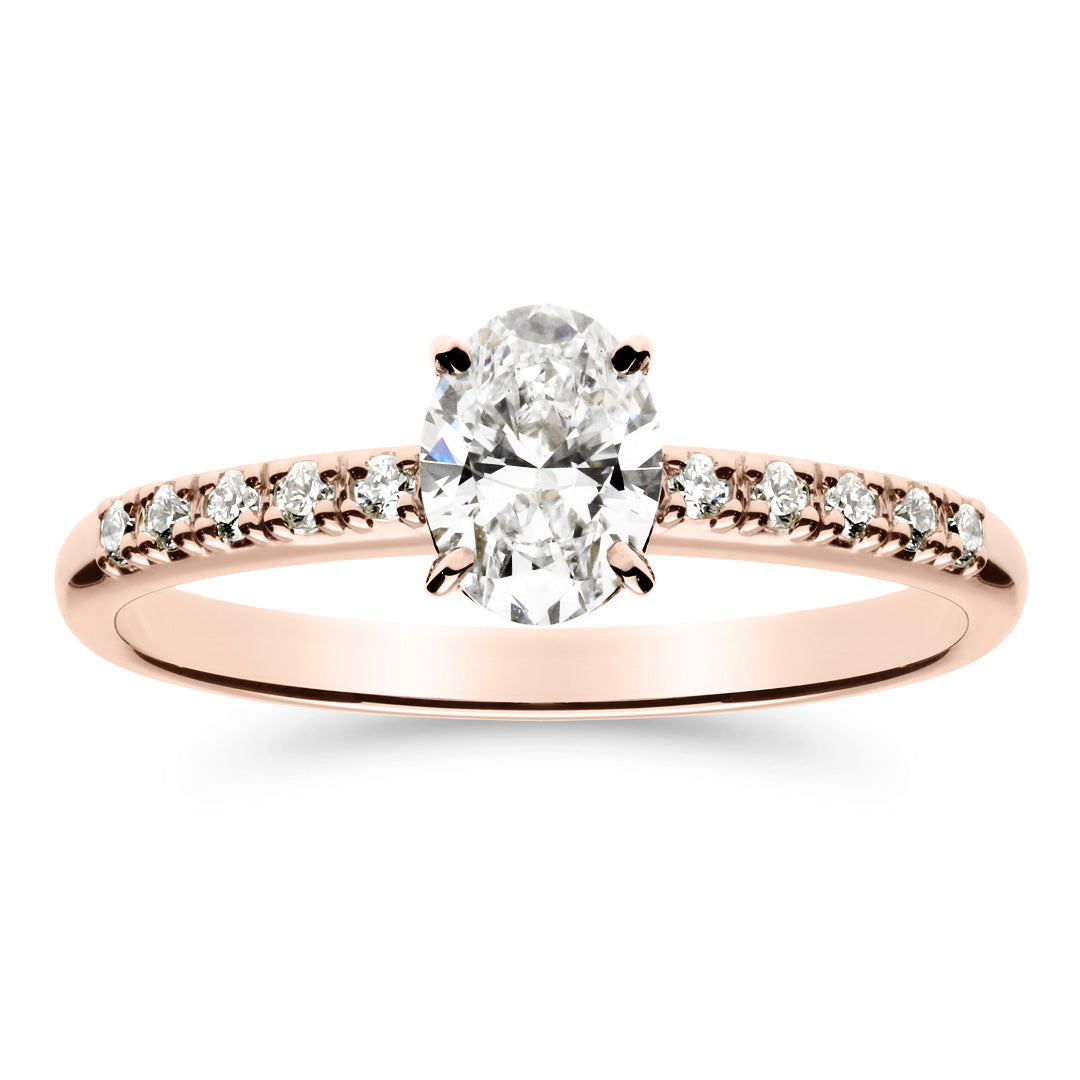 Silván Charlotte Oval diamond ring 0,60ct, 14K rose gold, Silván weddi
