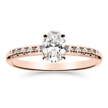 Silván Charlotte Ovaali timanttisormus 0,60ct, rosekultaa, Silván vihkisormukset