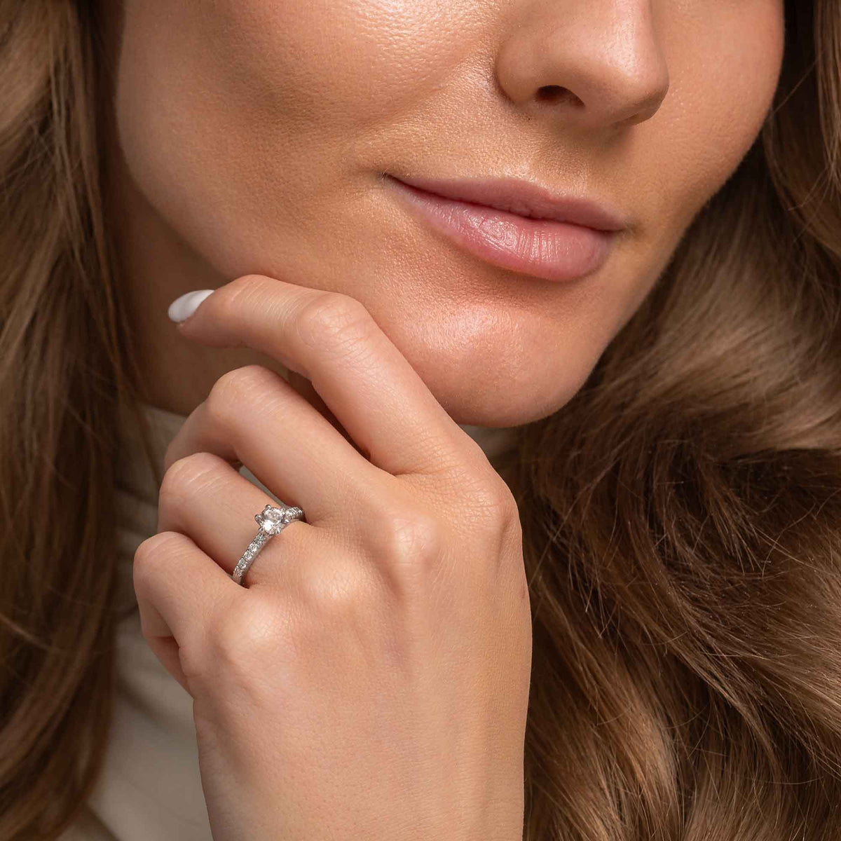 Silván timanttisormus 0,20ct morganiitilla, 14K valkokultaa, Silván timanttikorut - Silván - Laatukoru