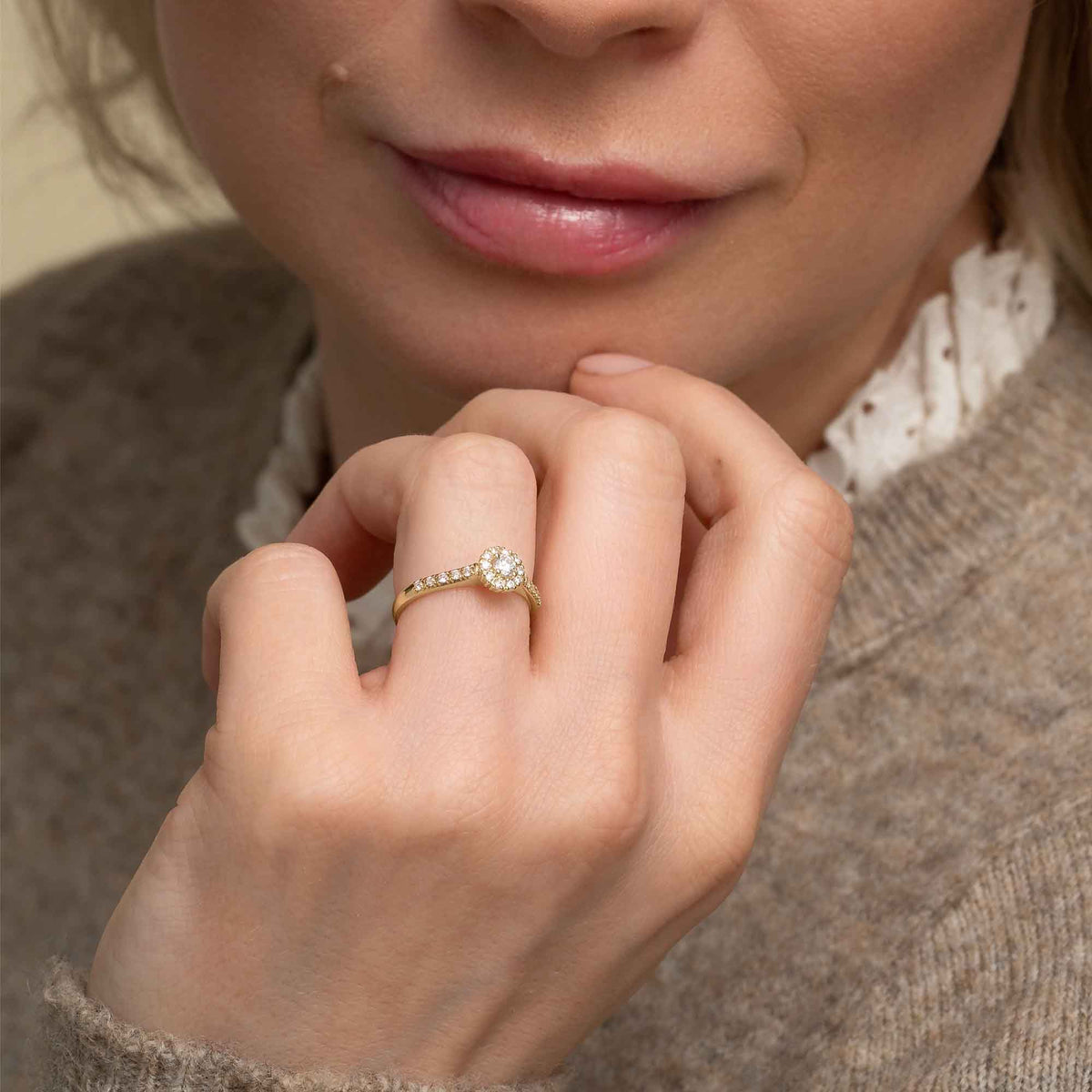 Silván Lauriel timanttisormus 0,33ct, 14K keltakultaa, Silván vihkisormukset