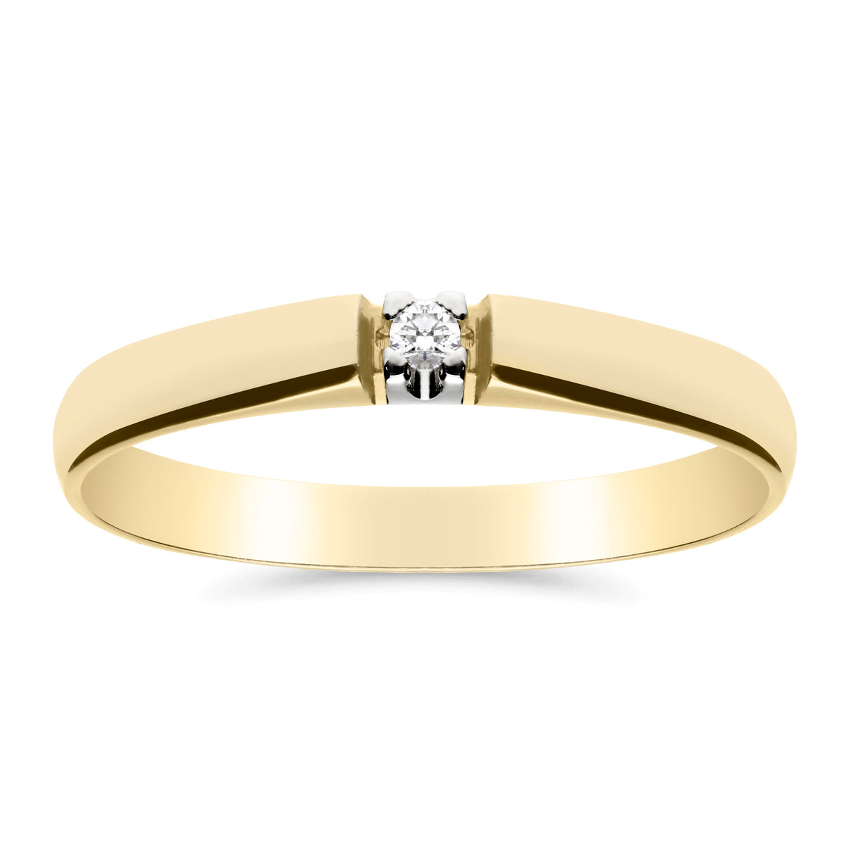 Silván timanttisormus 0,02ct, 14K keltakultaa, Silván timanttikorut - Silván - Laatukoru