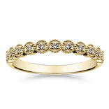 Silván Mimosa vintage-tyylinen timanttisormus 0,11ct, 14K keltakultaa