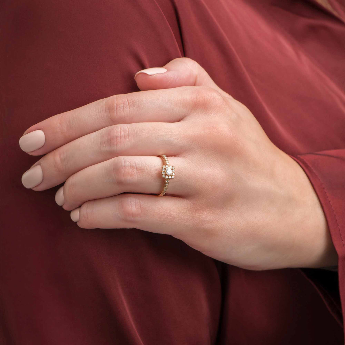 Silván Rosalie timanttisormus 0,36ct, 14K rosekultaa, Silván vihkisormukset