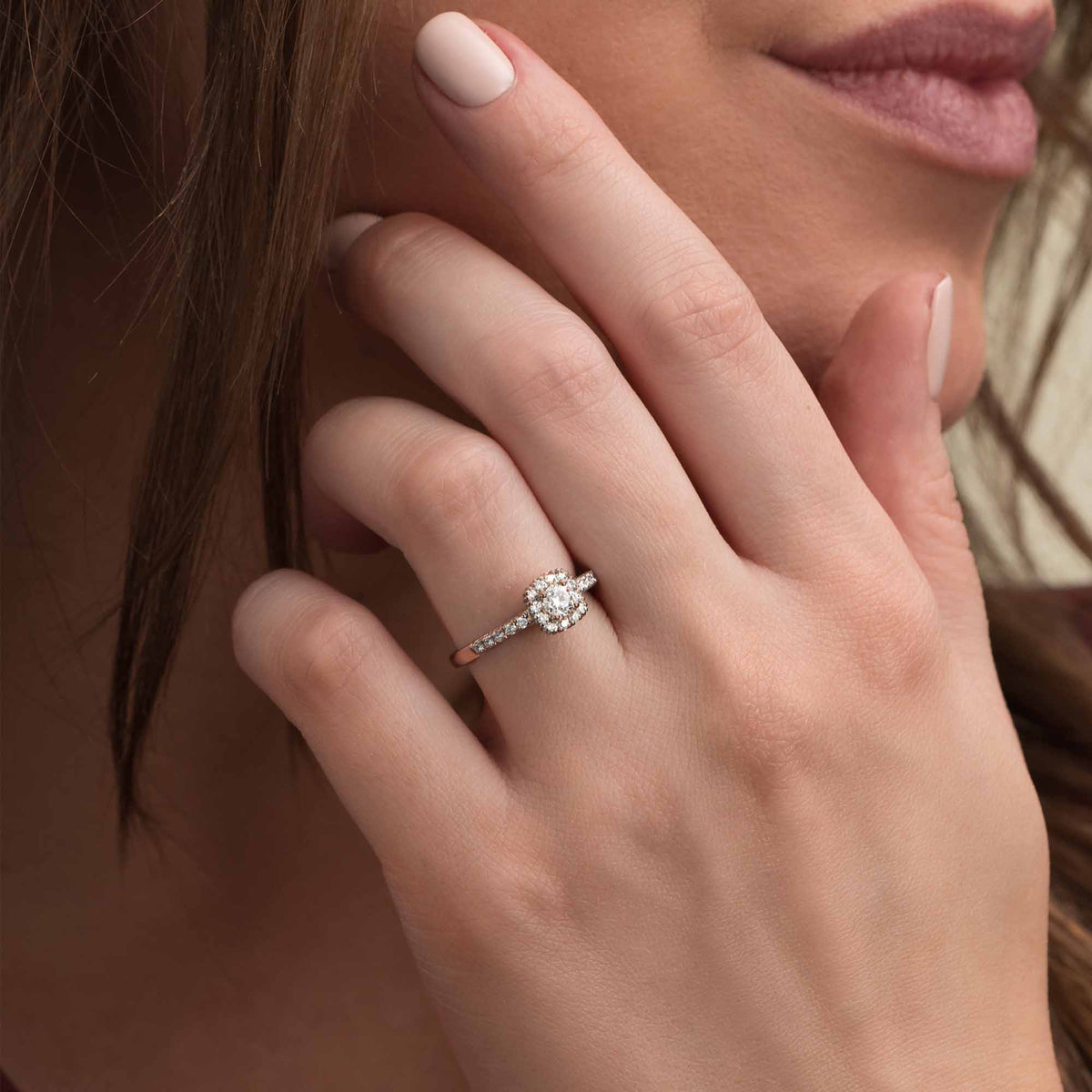 Rosalie timanttisormus 0,47ct, 14K rosekultaa, Silván vihkisormukset