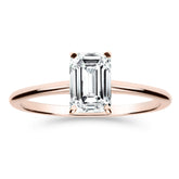 Silván Solitaire Emerald timanttisormus 1,00ct, rosekultaa, Silván vihkisormukset