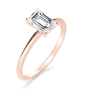 Silván Solitaire Emerald timanttisormus 1,00ct, rosekultaa, Silván vihkisormukset