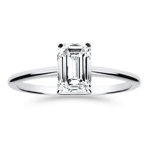 Silván Solitaire Emerald timanttisormus 1,00ct, valkokultaa, Silván vihkisormukset