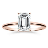 Silván Solitaire Emerald timanttisormus 1,50ct, rosekultaa, Silván vihkisormukset