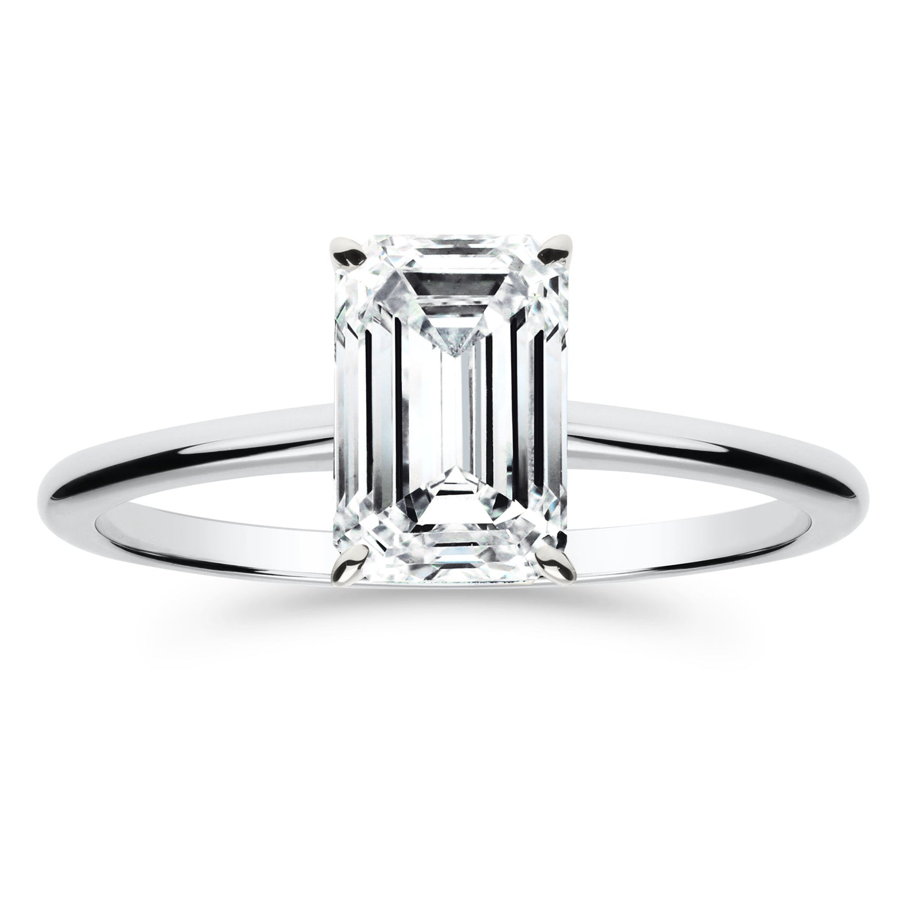 Silván Solitaire Emerald timanttisormus 1,50ct, valkokultaa, Silván vihkisormukset
