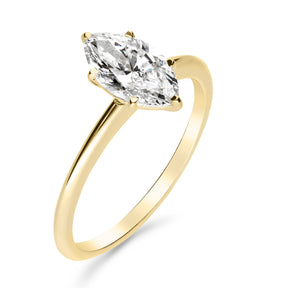 Silván Solitaire Markiisi timanttisormus 1,00ct, keltakultaa, Silván vihkisormukset