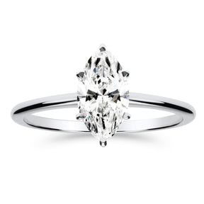 Silván Solitaire Markiisi timanttisormus 1,00ct, valkokultaa, Silván vihkisormukset