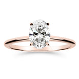 Silván Solitaire Ovaali timanttisormus 1,00ct, rosekultaa, Silván vihkisormukset