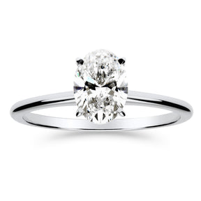 Silván Solitaire Ovaali timanttisormus 1,00ct, valkokultaa, Silván vihkisormukset