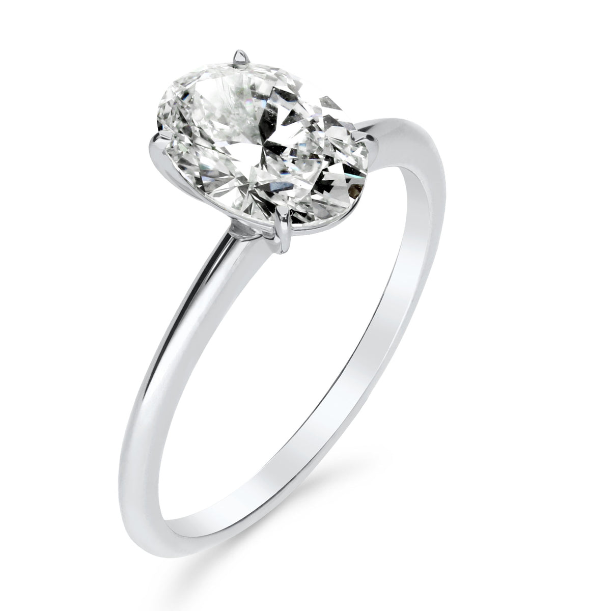 Silván Solitaire Ovaali timanttisormus 1,50ct, valkokultaa, Silván vihkisormukset