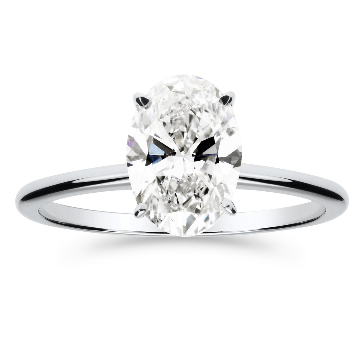 Silván Solitaire Ovaali timanttisormus 1,50ct, valkokultaa, Silván vihkisormukset