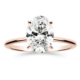 Silván Solitaire Ovaali timanttisormus 2,00ct, rosekultaa, Silván vihkisormukset