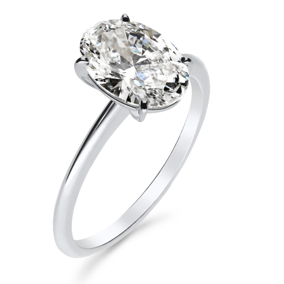 Silván Solitaire Ovaali timanttisormus 2,00ct, valkokultaa, Silván vihkisormukset