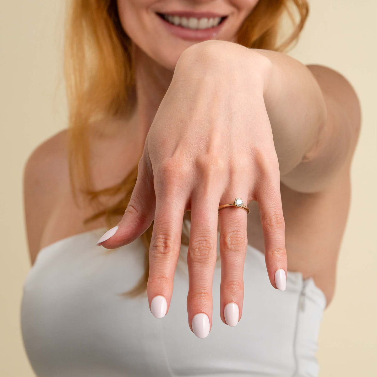 Silván Solitaire timanttisormus 0,50ct, keltakultaa, Silván vihkisormukset