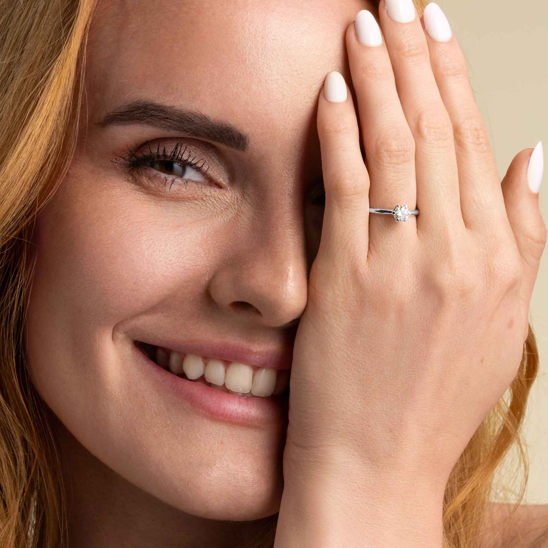 Silván Solitaire timanttisormus 0,50ct, valkokultaa, Silván vihkisormukset