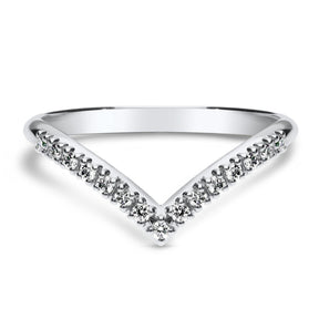 Silván Syleilijä sivusormus timanteilla 0,15ct, valkokultaa, Silván vihkisormukset