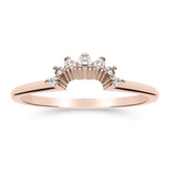 Silván sivusormus timanteilla 0,07ct, 14K rosekultaa, Silván vihkisormukset