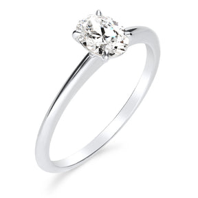 Silván Solitaire Ovaali timanttisormus 0,50ct, valkokultaa, Silván vihkisormukset