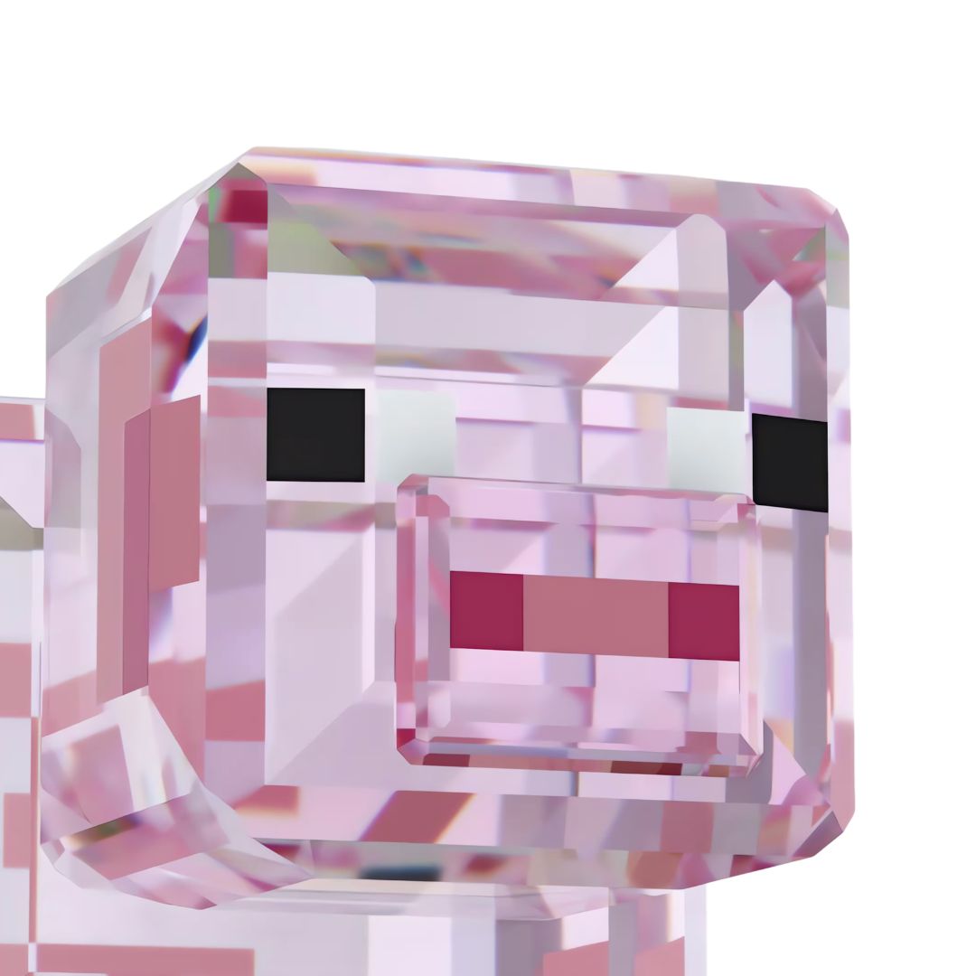 Swarovski Minecraft Pig 置物 クリスタル フィギュリン SwarovskiMinecraft_Pig_kristal